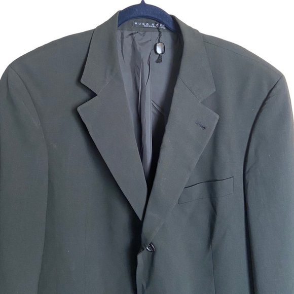 Men! NWT Hugo Boss Einstein Omega Wool Blazer Sports Coat Jacket Dark size 44T - Picture 3 of 8